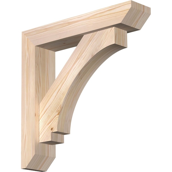 Ekena Millwork Imperial Slat Smooth Bracket w/ Offset Brace, Douglas Fir, 5 1/2"W x 26"D x 26"H BKT0604X26X26IMP06SDF - main
